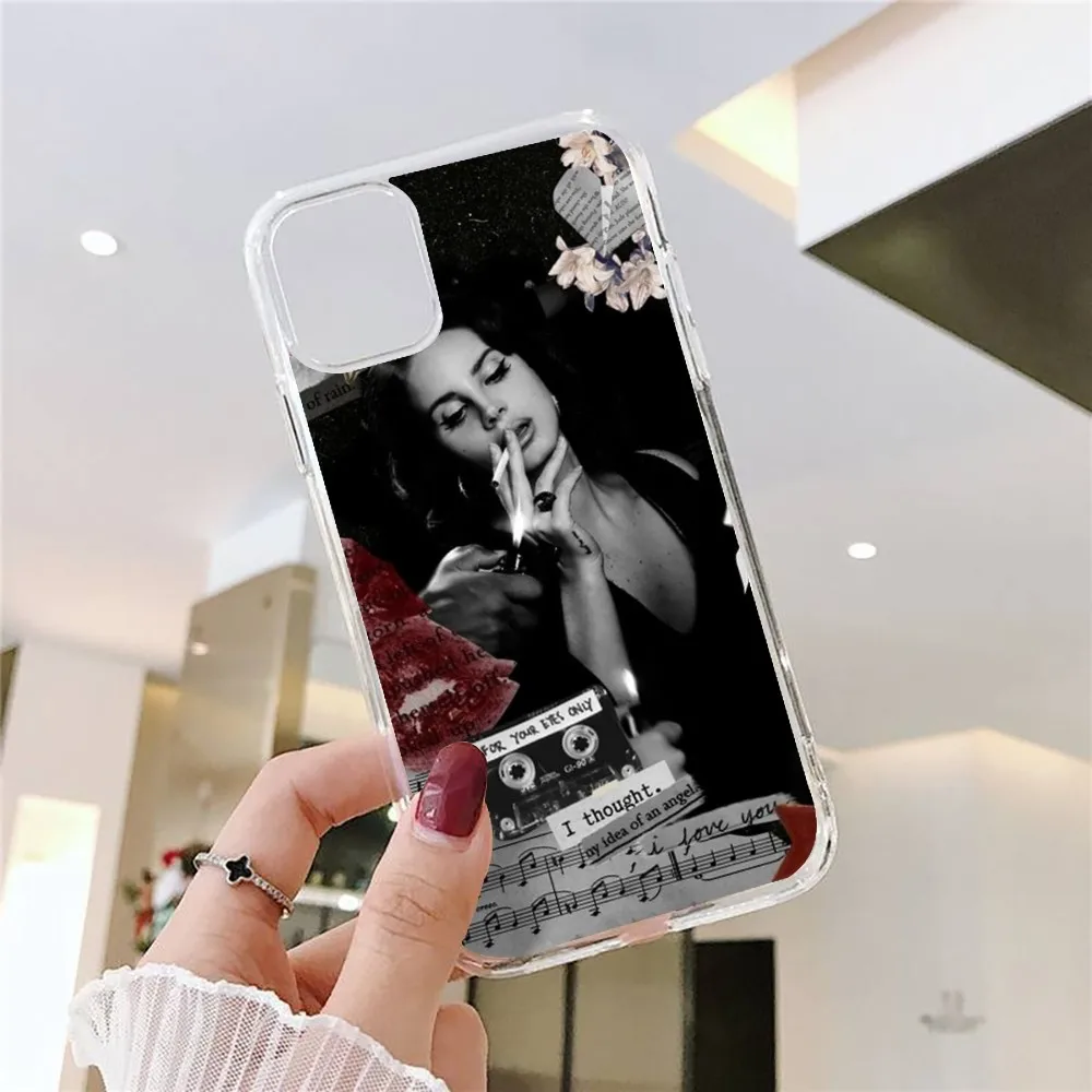 Lana Del Rey Singer Kraft Poster Phone Case For Iphone 15 11 13 14 Pro Max 7 8 Plus X Xr Xs Max Se2020 12mini Transparent Cover