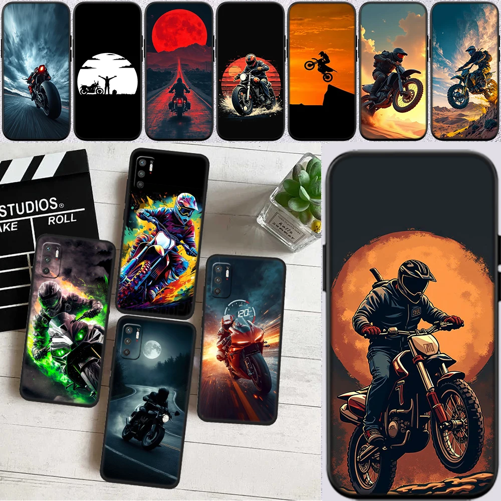 Motorcycle Racing Phone Case for Samsung Galaxy A11 A12 A13 A15 A52S A53 A55 A56 A70 A71 A72 A73 F06 F16 F56