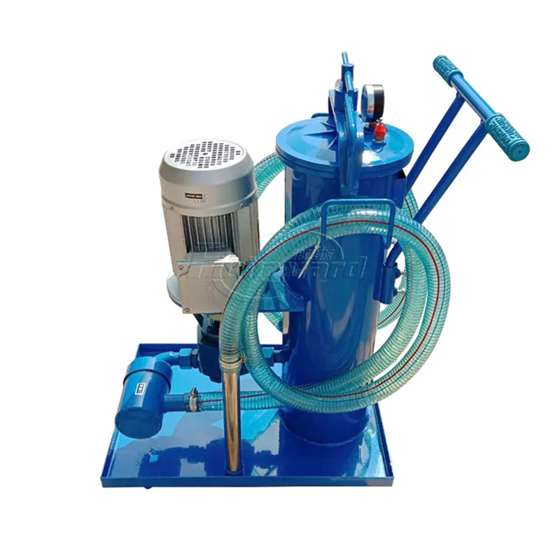 

Mobile pressure oil filters for lubricating or hydraulic oil handlers