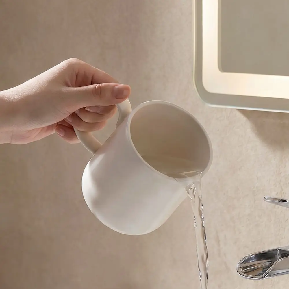 Simple Style Modern Plastic Toothbrush Cup Bathroom Mug Minimalist Wash Tumbler Durable Household Water Vessel Home Item