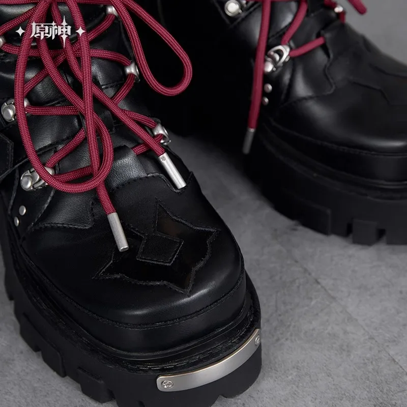 [Genuine] Wriothesley Shoes MiHoYo Original Merch Genshin Impact Wriothesley Theme Impression Serie Half Boots Cosplay Gifts - Image 5
