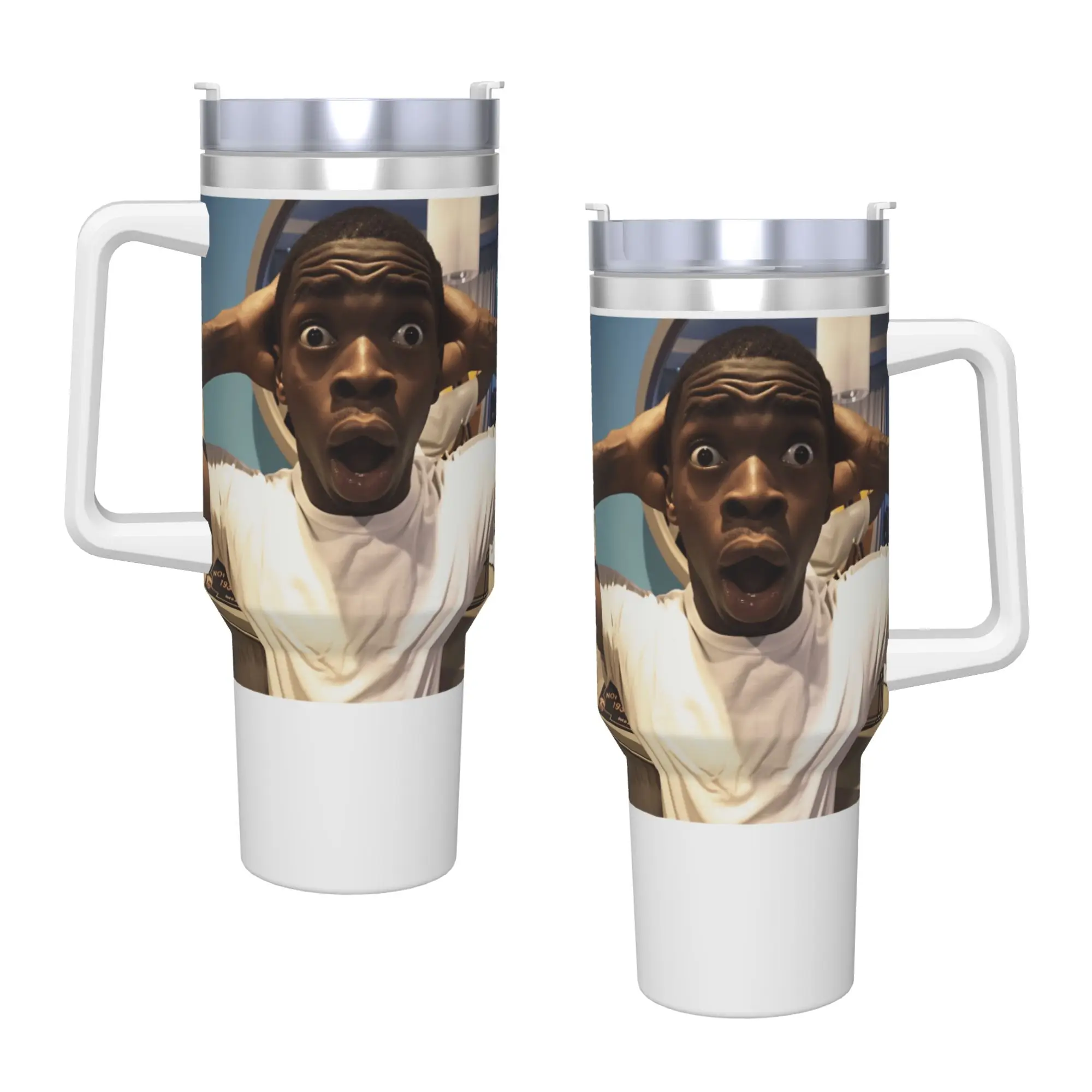 Stainless Steel Tumbler IShowSpeed Face Meme Thermal Cups  Leakproof Cold and Hot Car Mugs Travel Graphic Water Bottle