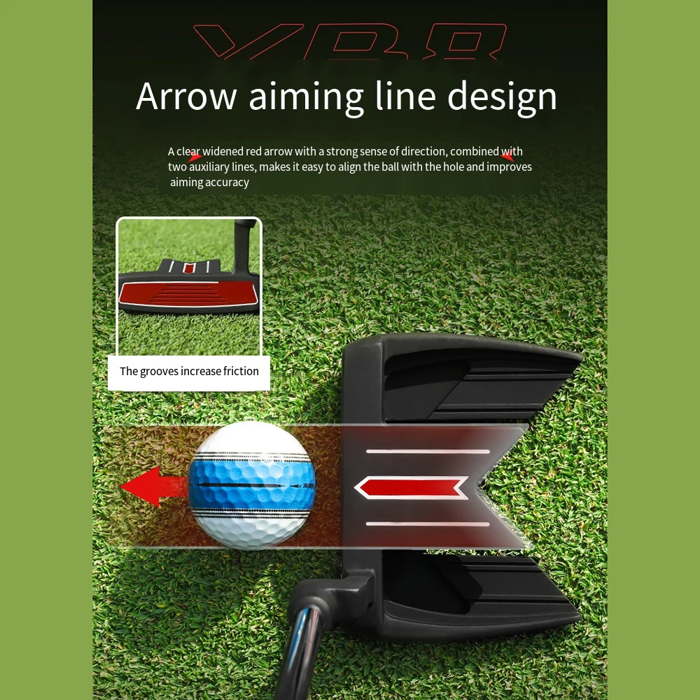 PGM TUG097 Golf-Putter für Herren mit Ziellinie, stabilem, niedrigem Schwerpunkt, hoher Kapazität, Ausrichtungshilfe, für Rechtshänder – Detail 8