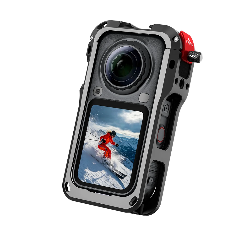 Aluminum Alloy Protective Case for Insta360 X6 Camera Drop Resistant Frame with Lens Protective Cover Action Camera Accessory