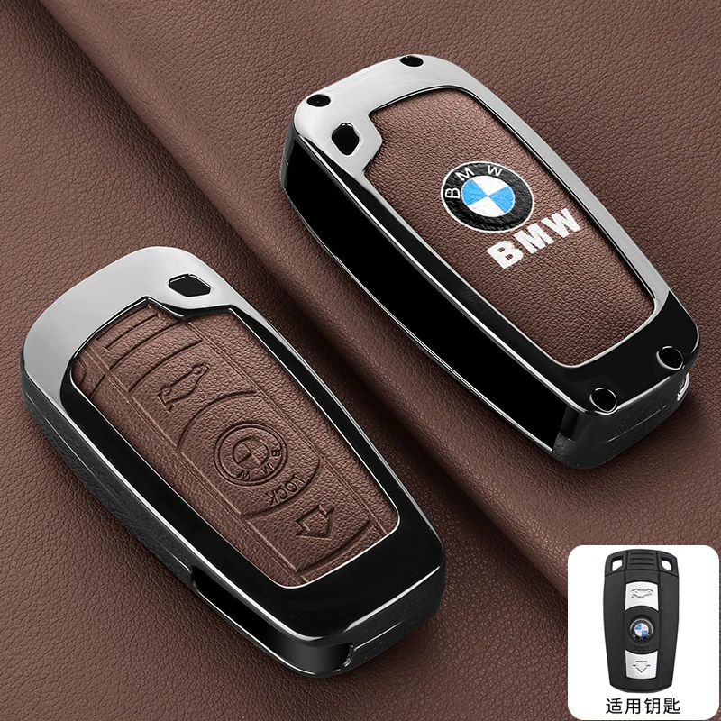 Чехол для автомобильного ключа из натуральной кожи для BMW 1/3/5/7 серии, X5, X6, Z4, системы CAS3, KR55WK49127, чип PCF7953/ID46, брелок для ключей