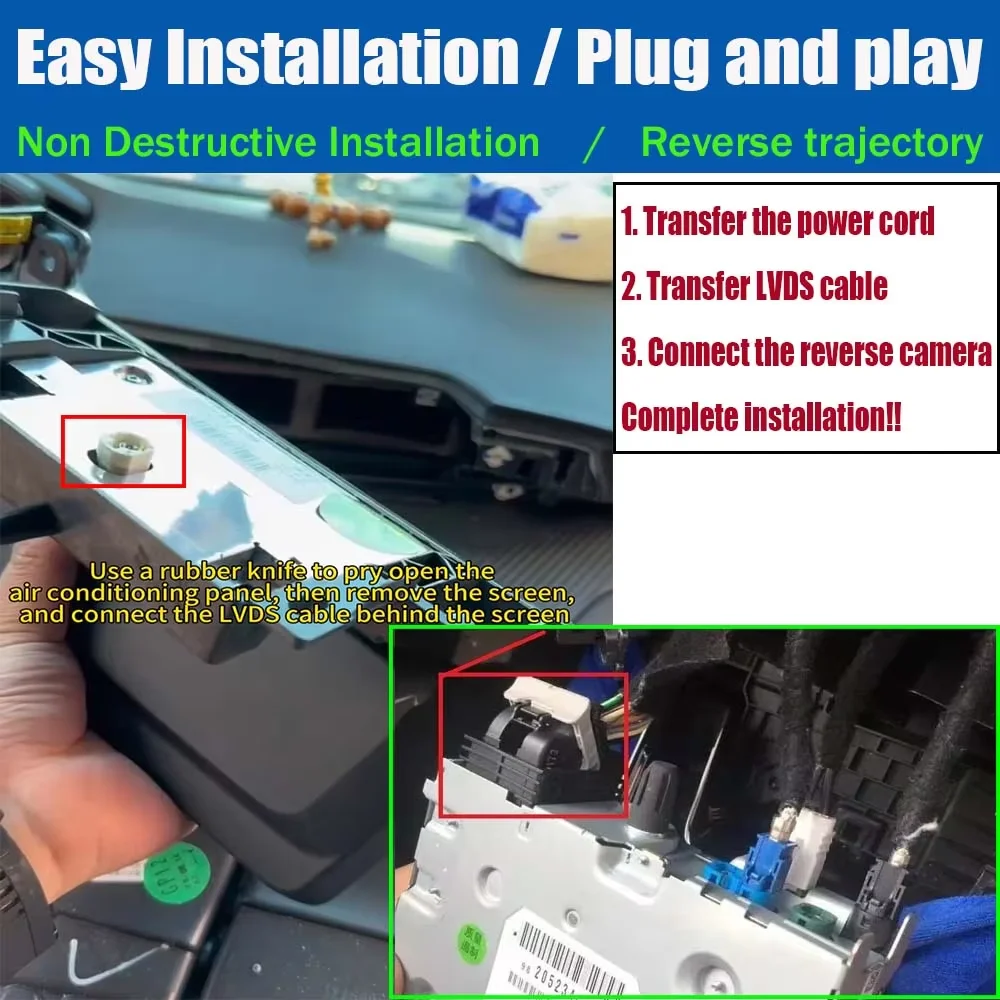 Reverse Camera Kit Special For Opel Mokka-e Mokka B 2018 ~ 2023 7-inch Original Screen Plug & Play Front Rear View Camera