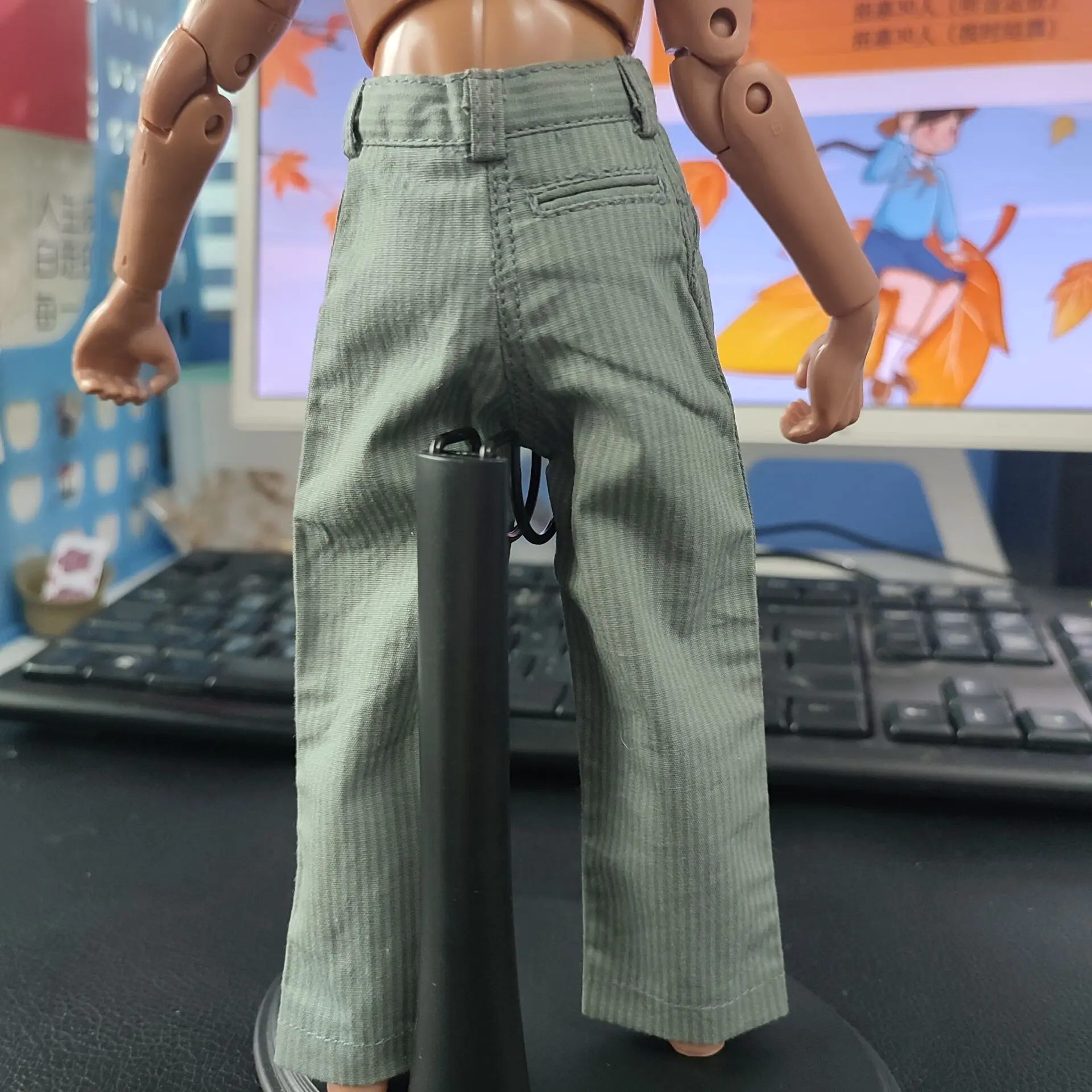 Im Laden 1 6 Maßstab Actionfigur Zubehör Militäruniform WWII Soldat USMC Hosen Streifen für 12 Zoll Körper Kopfskulptur