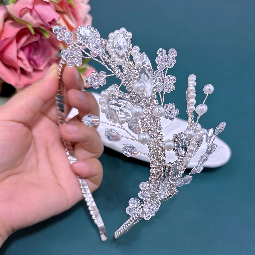 

DZ293 Trendy Bridal Hair Hoop Baroque Beaded Wedding Hairbands Luxury Fashion Hair Hoop for Girls Party Hair Accessories Jewelry