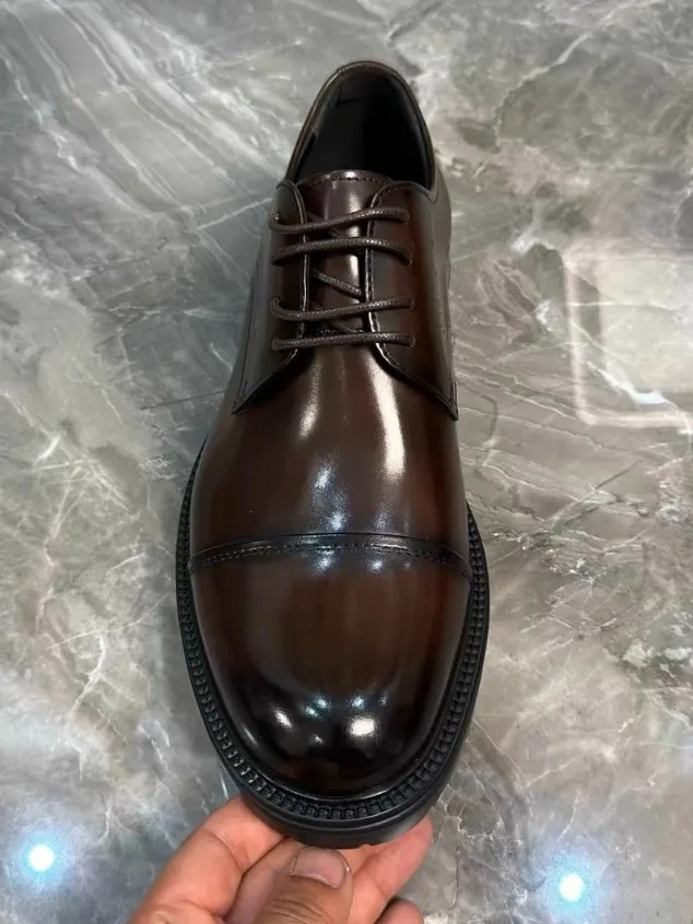 

Новые мужские повседневные туфли из натуральной кожи: комфортные, высококачественные, модные, универсальные, деловые, европейские товары, элегантные кожаные туфли O...