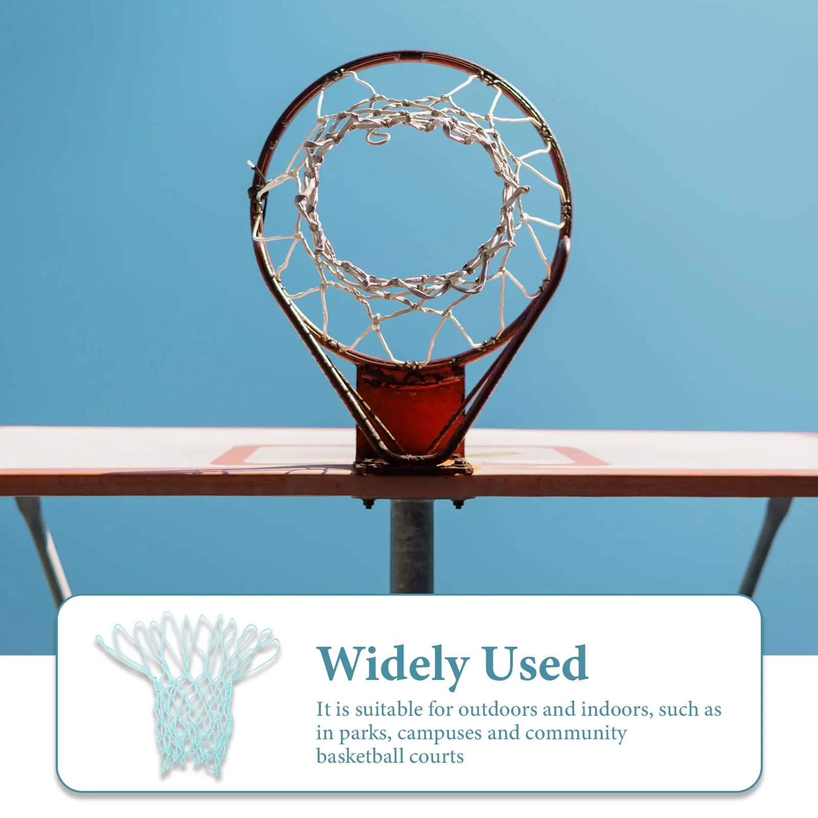 発光バスケットボールネット 高耐久性 ナイロン製 交換用バスケットボールフレームネット 屋外/屋内用 バスケットボールフープメッシュバッグ