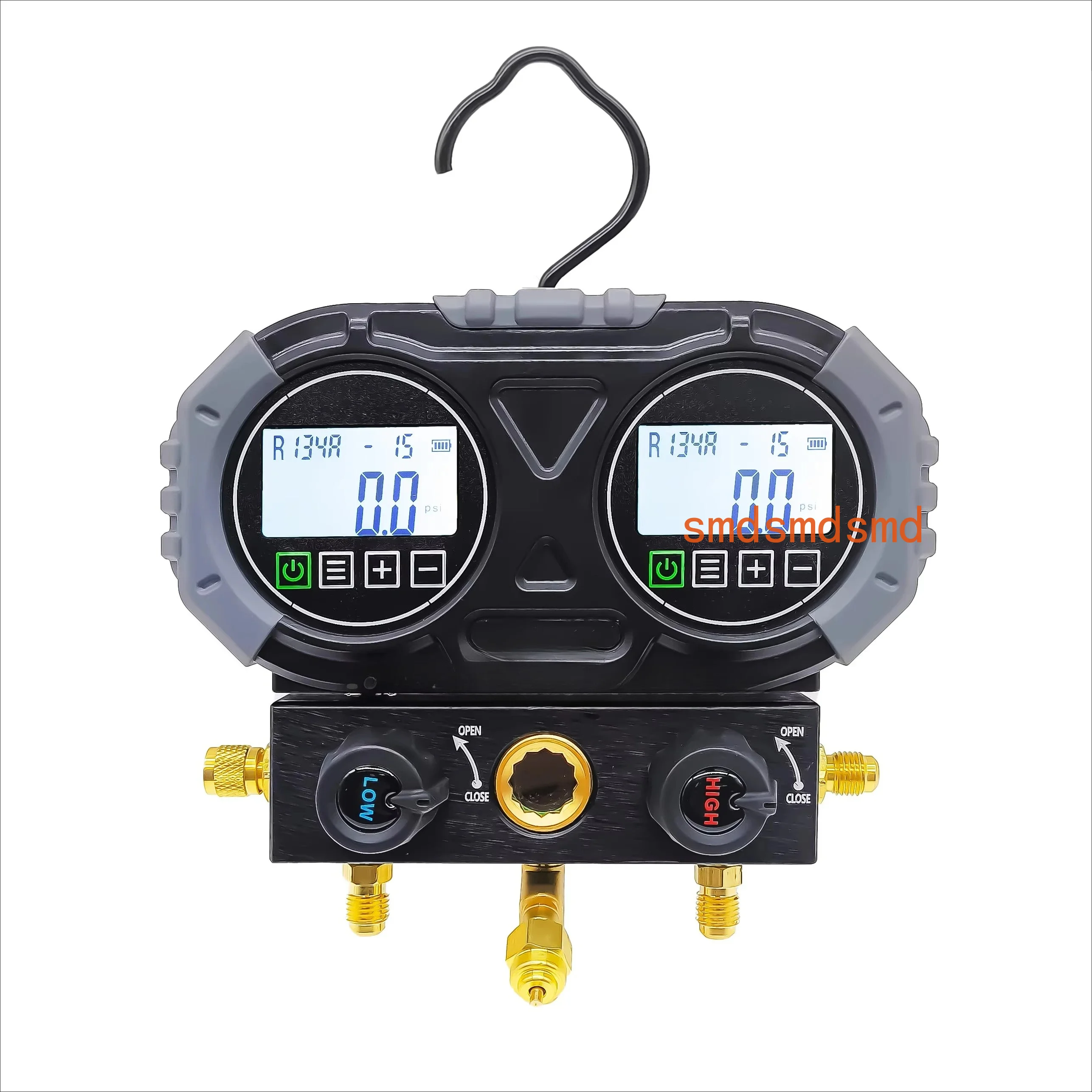 Digital HVAC Manifold Gauge Set for R134A/R410A/R1234YF/R290/R600