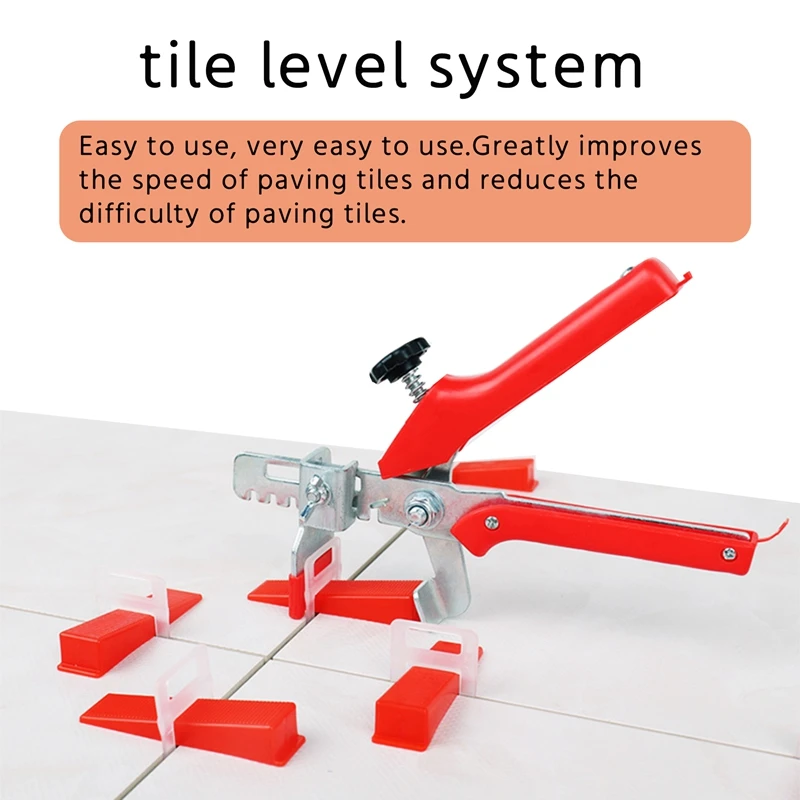 401Pcs Tile Leveling System 2Mm 300Pcs Clips+100Pcs Wedges +1Piece Plier Plastic Tiling Tools Tile Spacer-AT30