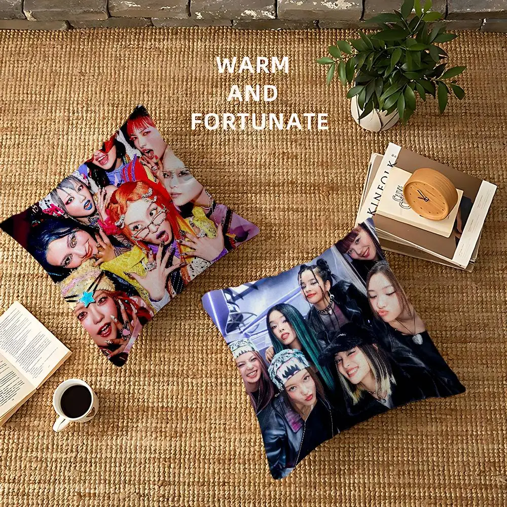 Kpop X-XG Group Pillow Gift Home Office Decoration Bedroom Sofa Car Cushion Cover case 45x45
