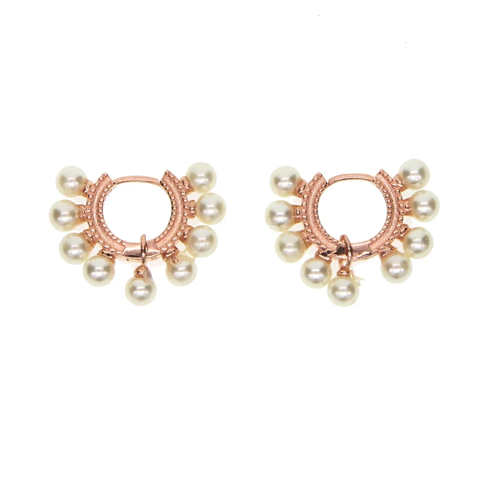 

2025 New 100% 925 Sterling Silver Small HOOP Earrings for Women Daily Wear White Pink ROSE 5A Freshwater Natural Pearl Earring