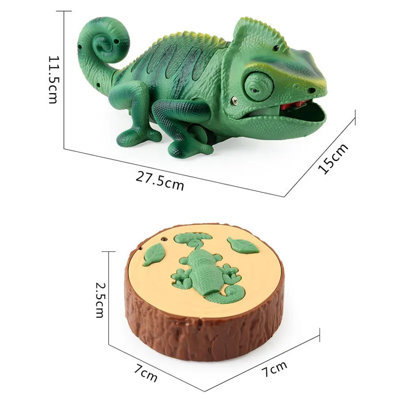 RC 카브라이트 지능형 로봇 동물 원격 제어 카멜레온 산책 전자 도마뱀 애완 동물 전기 장난감, 어린이 생일 선물