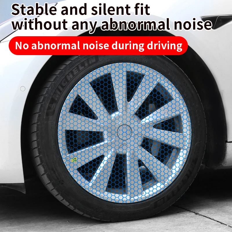 Suitable For Model 3 Full Set S2 Wheel Hub Cover Tesla Wheel Hub 18 Inch Protective Cover Modification Exterior Accessories