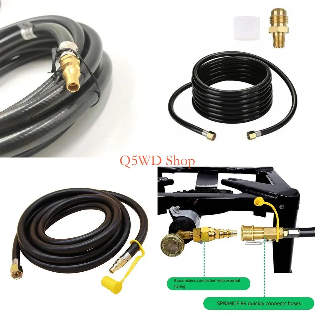 

Q5WD Sturdy Plastic 5ft Propane Supply Hose for Camping and Outdoor Cooking