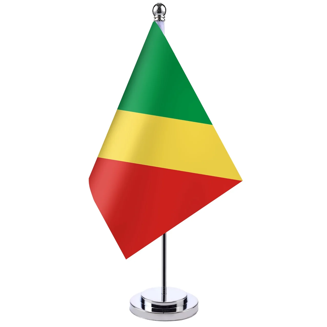 

14x21cm Office Desk Flag Republic of Congo Banner Boardroom Table Stand Pole Stick The Congo Cabinet Flag Set Meeting Room Decor