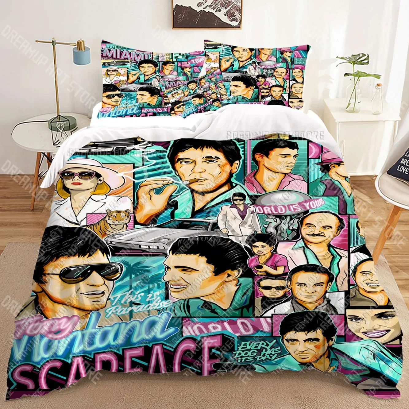 

Комплекты постельного белья с 3D принтом Scarface, пододеяльник для взрослых, детское постельное одеяло, подарок на день рождения, дропшиппинг