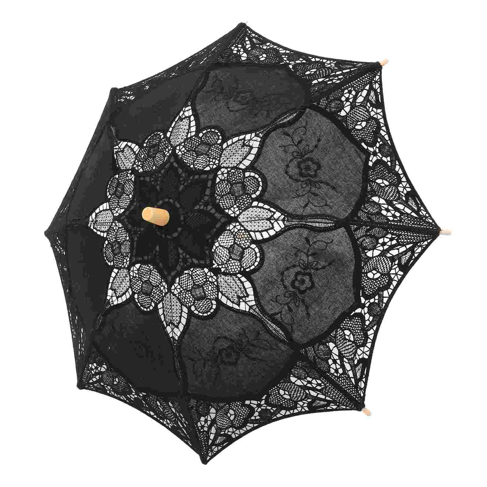 

Lace Umbrella Vintage Decor Flower Shape Decorative Wedding Supply Parasol Umbrellas Bride Rain