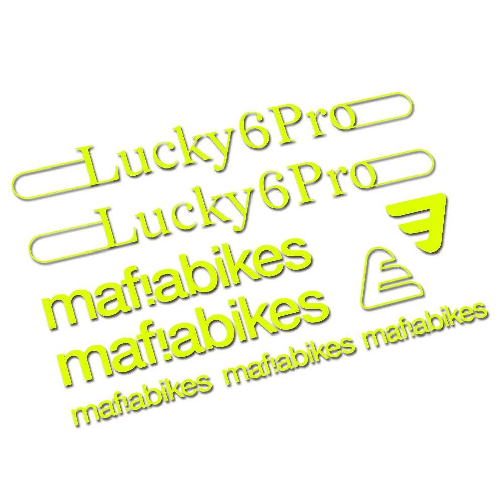 For Mafia Lucky 6 PRO bike Frame labels Sticker decals BMX Bicycles