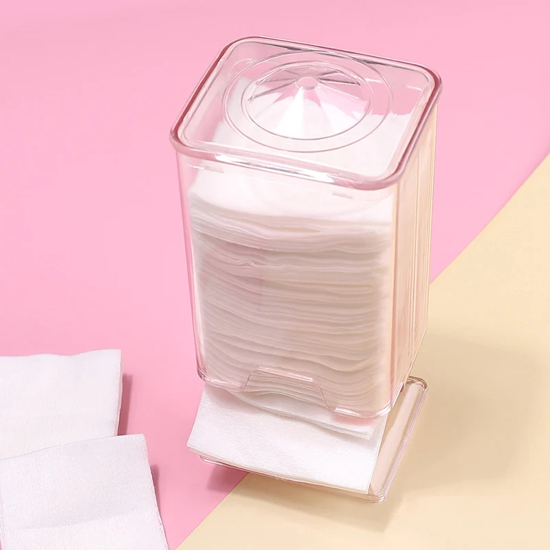 Nail Towel Cotton Wash Towel Storage Box Transparent Dustproof Bottom Extraction Tool Makeup Accessories