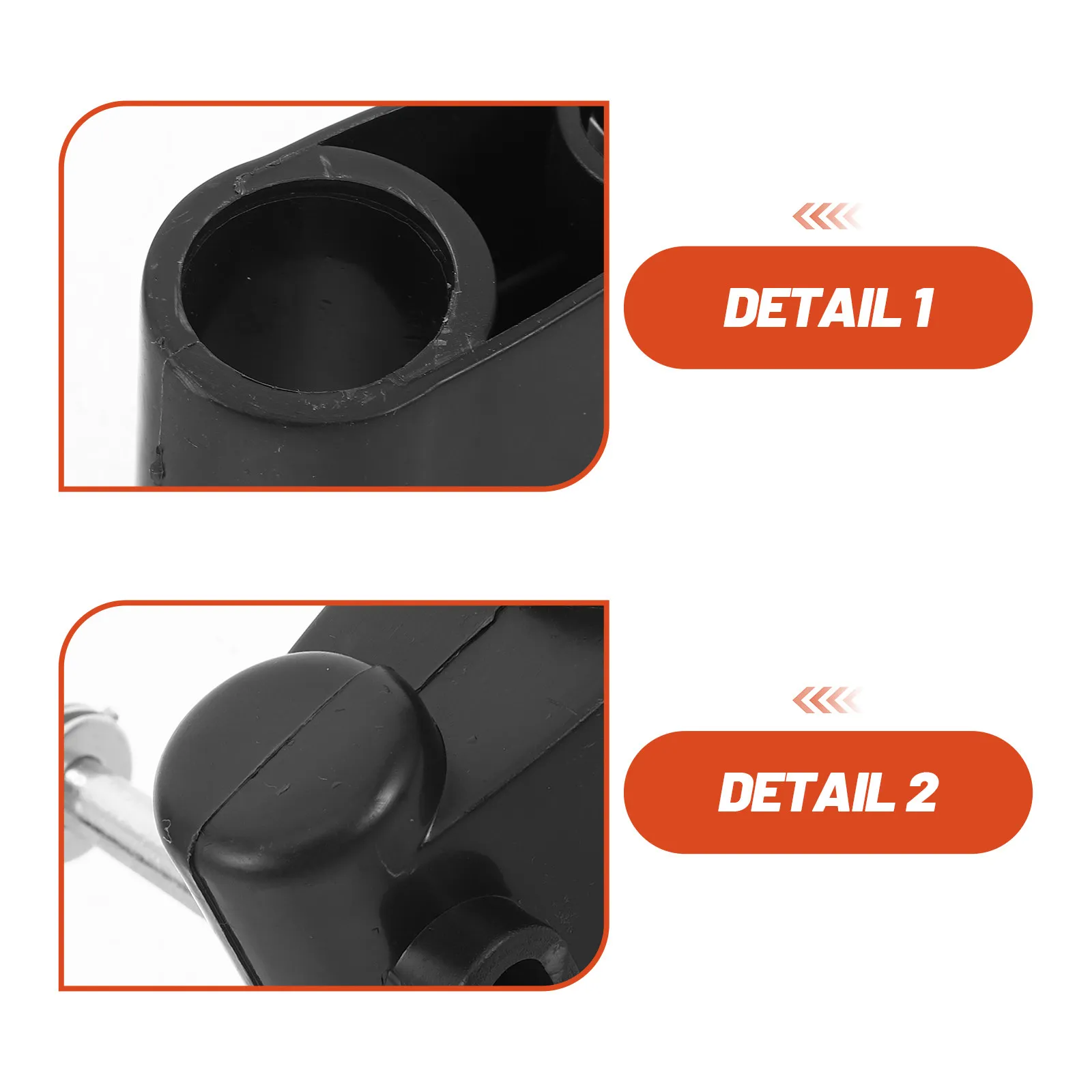 2Pcs Stroller Wheel Axle Connector for Baby Carriage Pushchair Swivel Caster Hub Adapter 2.5cm 2.2cm Hole DIY Repair Wheel Mount view 4