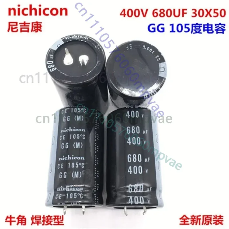2PCS/10PCS 680uf 400v Nichicon GG/GW/GX 30x50mm 400V680uF Snap-in PSU Capacitor