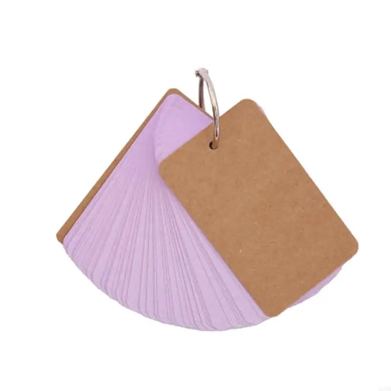 H37B -Karteikarten mit Bindemittel Rings Revisionskarte geschlagene Notizkarte Unruhe Lernkarte