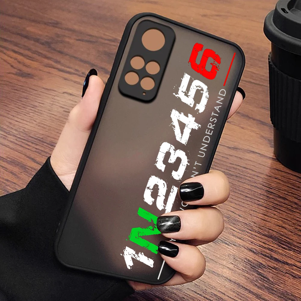 Luxury 1N23456 Motorcycle Phone Case For Xiaomi Redmi Note 13 12 11 10C 10X 9 9A 9T 9C 8 7 Pro Plus 5G Matte Transparent Cover