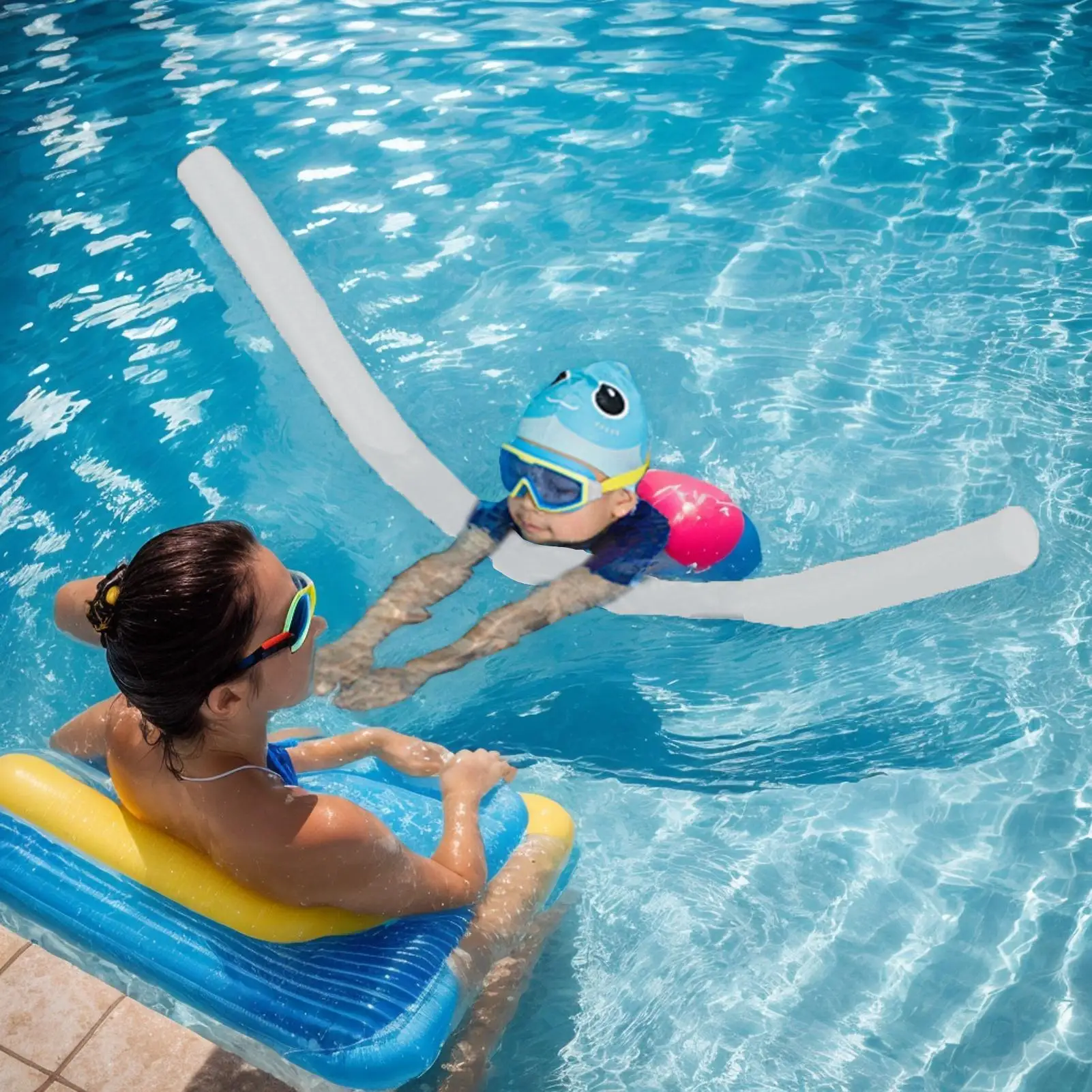Swimming Pool Noodles Foam Floating Toy Training Device Water Sports Exercise Aid Buoyancy Stick for Kids Adults view 3