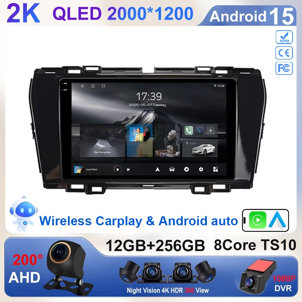 

Android 15 For SSANGYONG Rexton 2002 2003 2004 2005 2006 Car Radio Touch Screen 8 Core Multimedia Video Player Auto Bluetooth