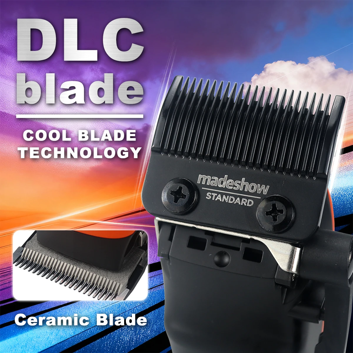 Мужская машинка для стрижки волос MADESHOW M15, лезвие DLC, 6800 об/мин, 6,5 Вт, низкий уровень шума для использования в салоне, профессиональная машинка для стрижки волос, машина для стрижки волос