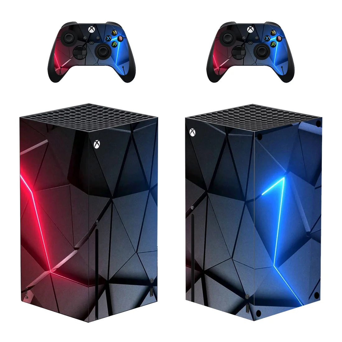 Fragment Red Style Xbox Series X Skin Sticker for Console & 2 Controllers Decal Vinyl Protective Skins Style 1