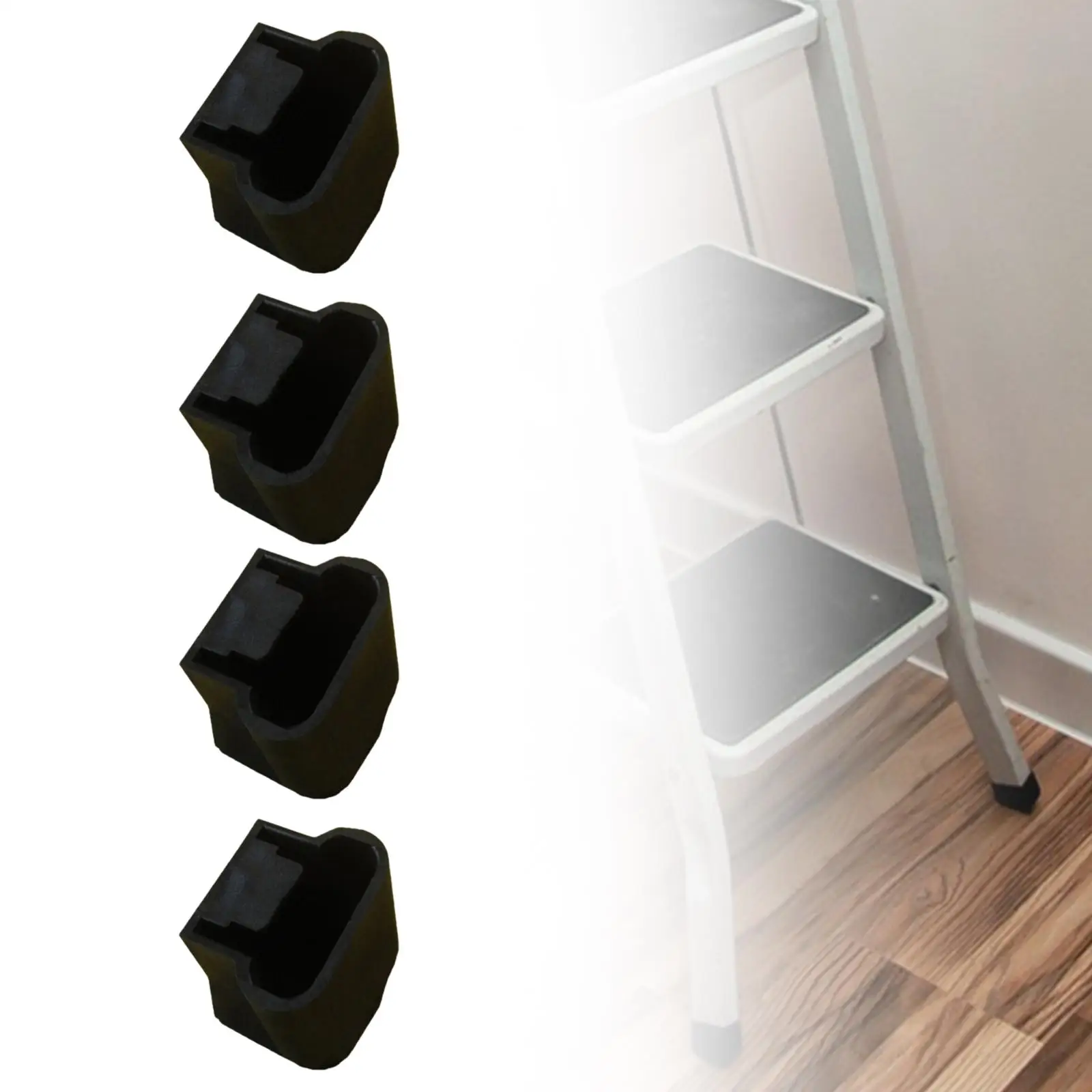 4x Rubber Steep Ladder Foot Pads Suitable for Most Ladders Ladder Covers