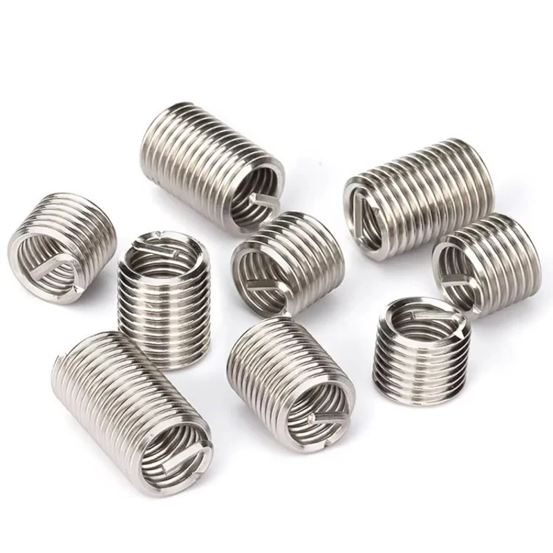 UNC 4#~10# 1/4 5/16 3/8 1/2 Stainless Steel Helical Thread Inserts Screw Bushing Coiled Wire Sleeve Fastening Set Thread Repair