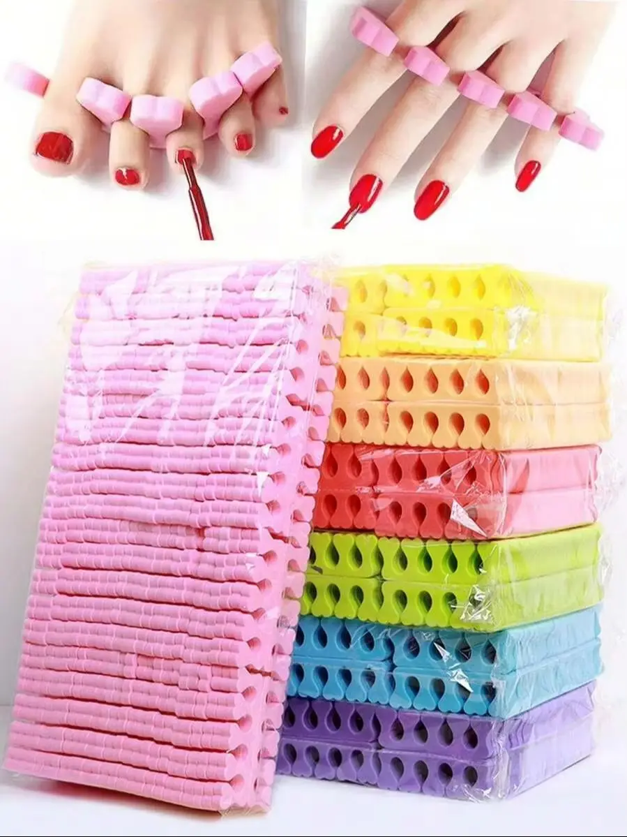 50/100 szt. Miękkie separatory palców stóp, narzędzia do zdobienia paznokci, elastyczne, z motywem serca, do ćwiczeń zdobienia paznokci, manicure, pedicure, podpórki do stóp — 2