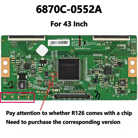 T-Con Logic Board 6870C-0552A compatible with Hisense/LG/Westinghouse/Philips/Vizio 43 Inch TV Parts