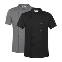 Chaqueta de Chef para hombre, uniforme de cocina de servicio de comida, chaqueta de cocinero femenina, camisa de trabajo de cocina para restaurante, monos de camarero de panadero y Barista