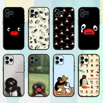 만화 P-Pingu 펭귄 휴대폰 케이스, 삼성 갤럭시 A73 A54 A13 A33 A53 A32 A52S 소프트 커버 