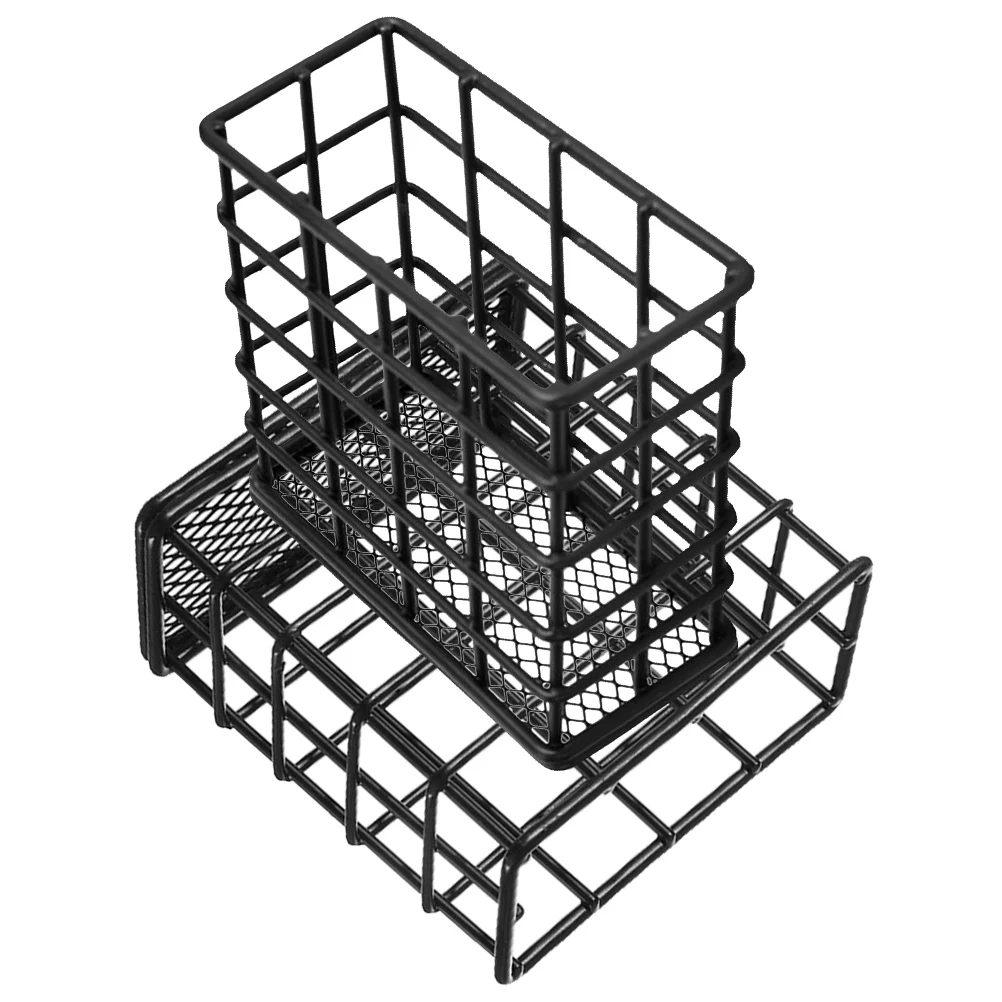 

2Pcs Black Metal Wire Mesh Pen Holder Desk Organizer Pencil Cup Office Supplies Stand Metal Pen Stand Table Stationery Organizer