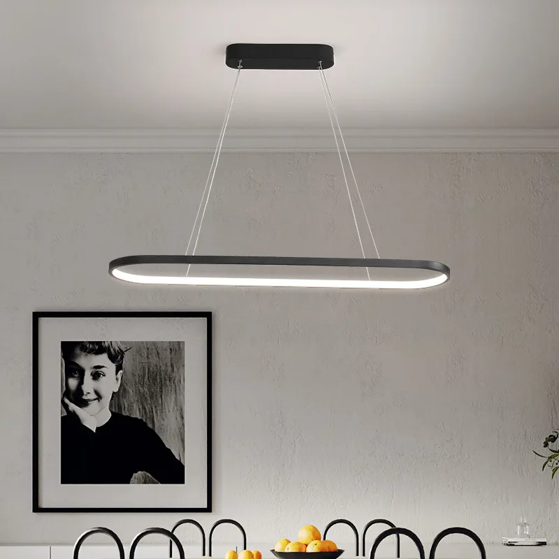

Modern minimalist LED pendant light living room dining room hotel Nordic room decoration lighting fixture 70/90CM line light
