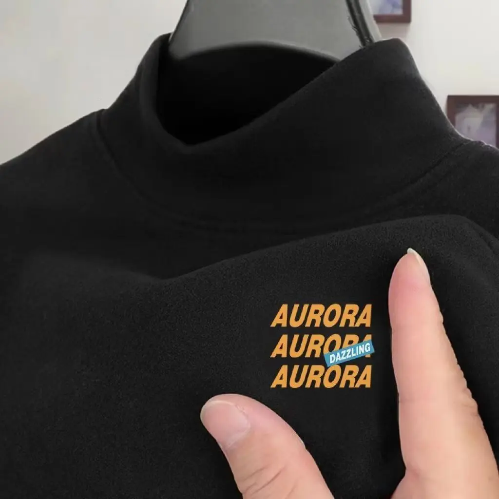 

Winter New Cartoon Print f High Ne Knitted Sweater Double Sided Fce Casual Men's Faionable Haome Base irt