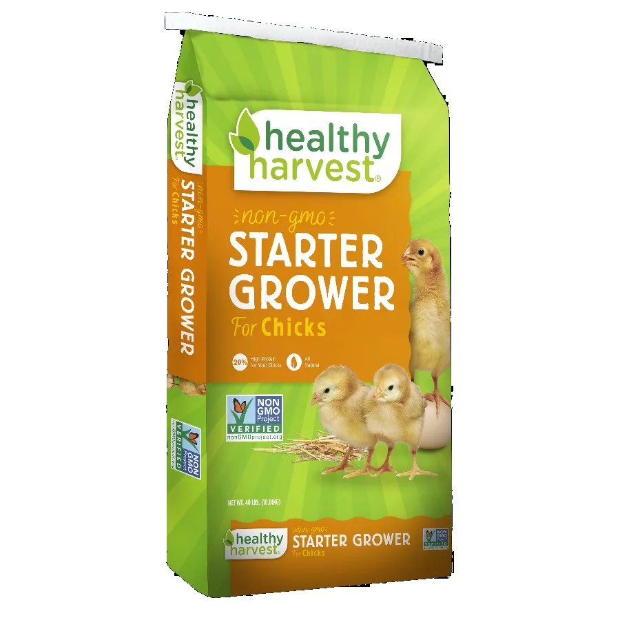 Healthy Harvest 20% Non-GMO Chick Starter Grower Food for Young Chickens, 40 lb bag