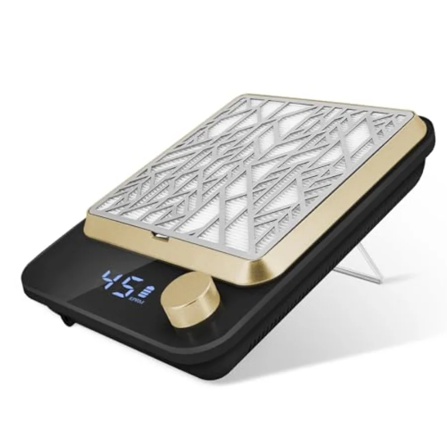 

Rechargeable Nail Dust Vacuum Cleaner with Adjustable Speed for Acrylic Gel Nails Polishing Manicure Pedicure Powerful Fan and