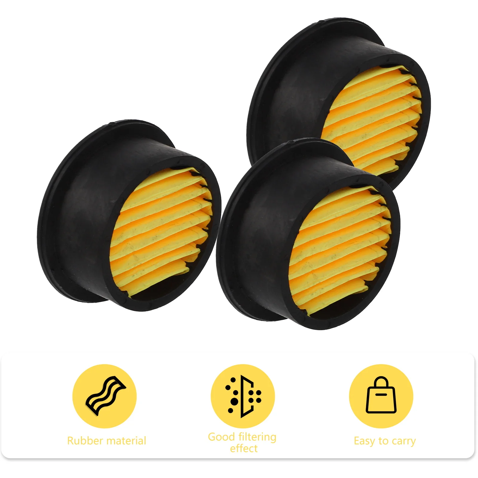 

10pcs Air Compressor Filter Durable Noise Reduction Easy Install Black Air Intake Filter Elements Hardware