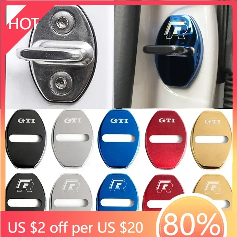 

Golf 3 4 MK3 MK4 2026 Hot For VW VOLKSWAGEN Car Door Lock Buckle Protective Cover for Volkswagen Rline GTI Logo Golf 5 6 7 Polo