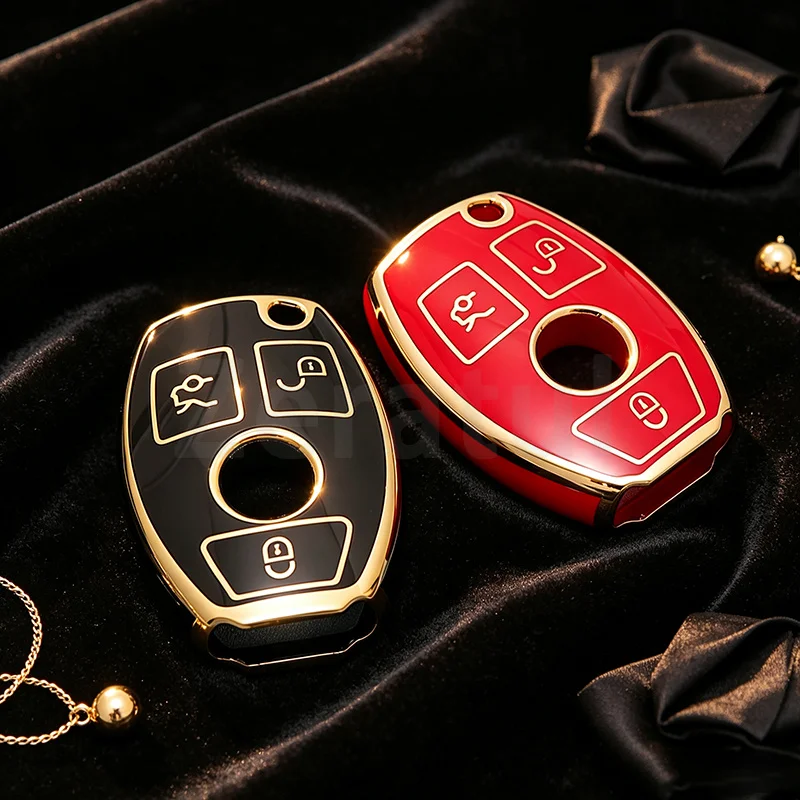 3 Buttons TPU Car Key Shell Fob Case Cover For Mercedes Benz A B C E S Class W204 W205 W212 W213 W176 GLC MAYBACH Keyless
