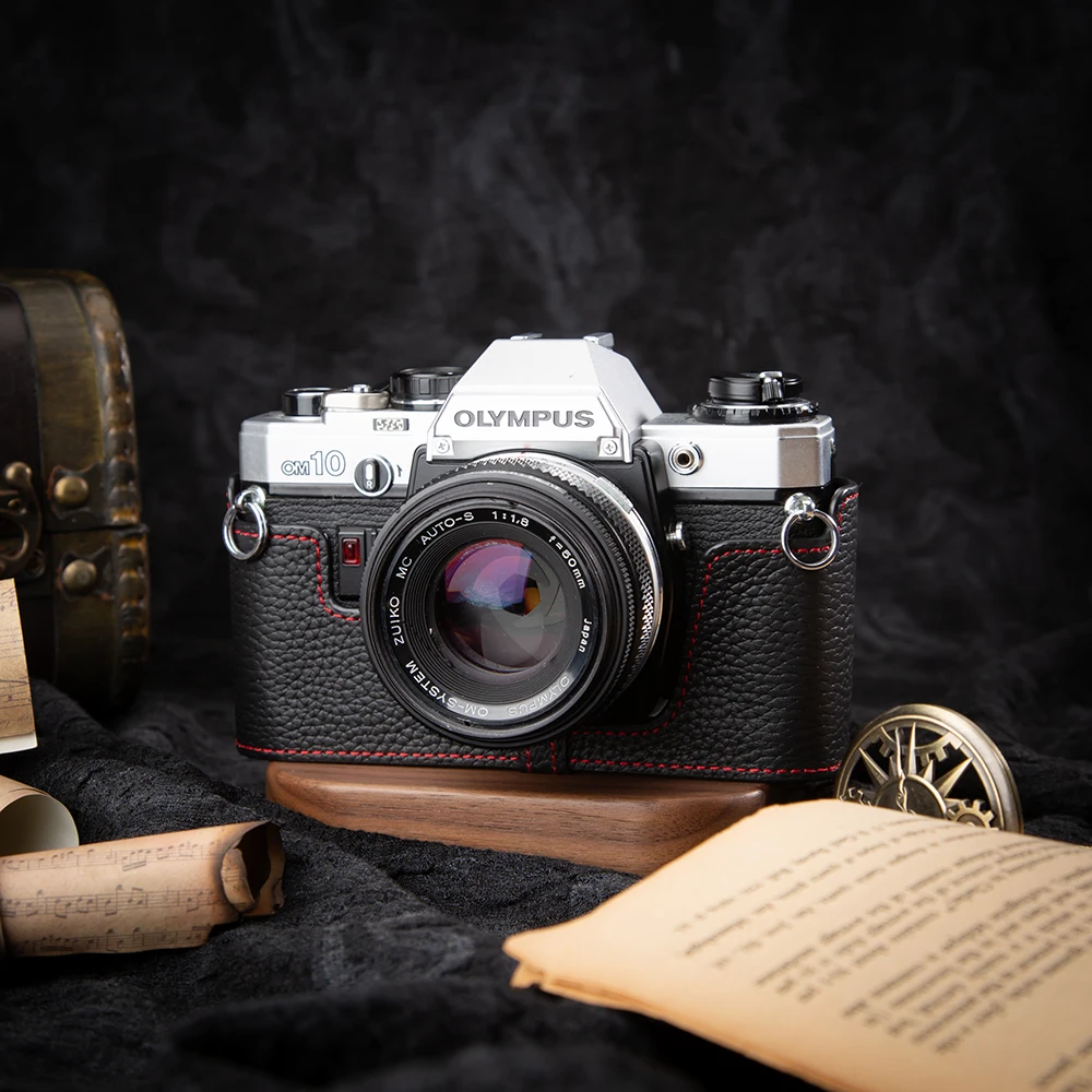 

OM-10/20/30 Cover Bag Leather Camera Bag For Olympus OM-10/OM-20/OM-30 Case Genuine Leather Camera Half Case Protective Case