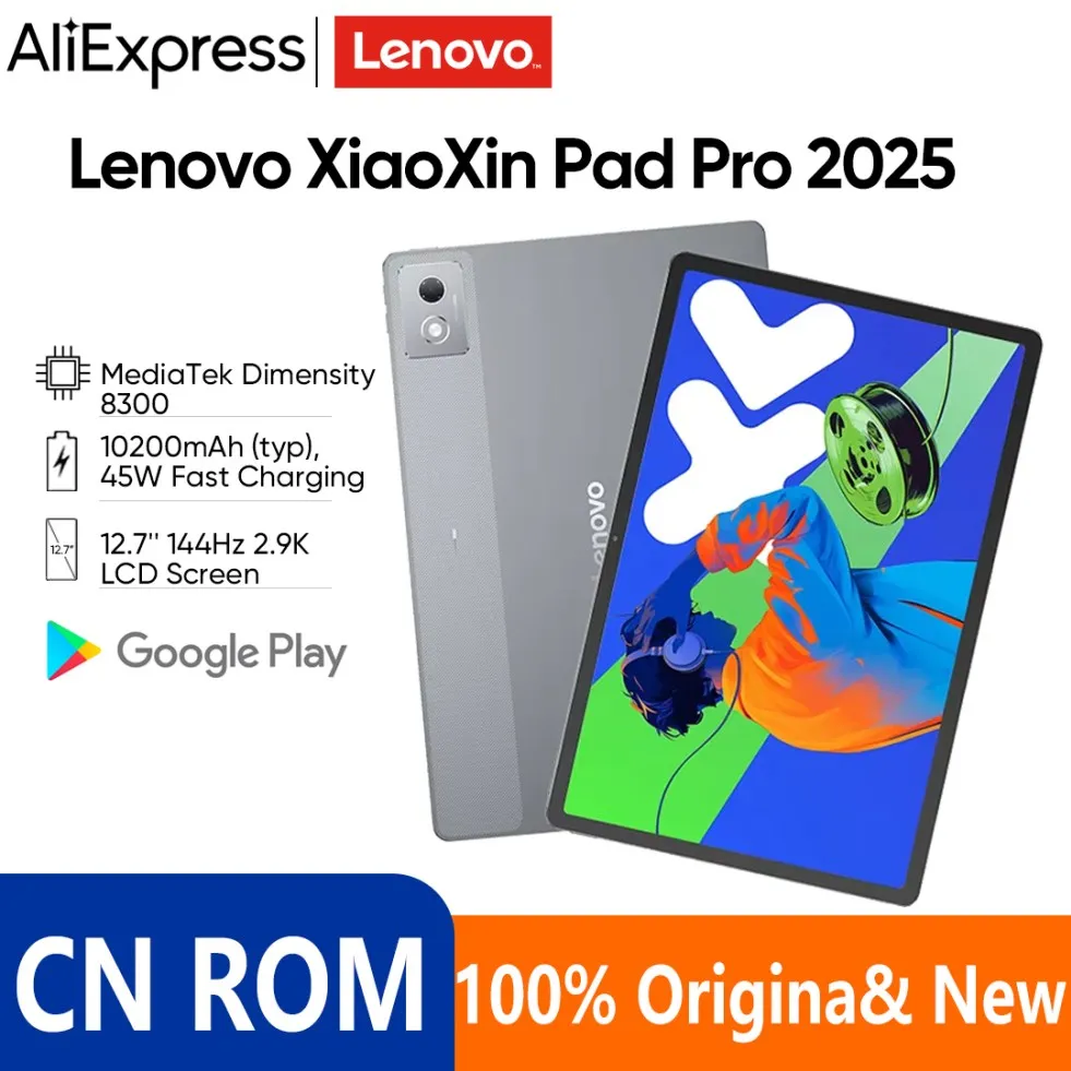 

Original Lenovo Xiaoxin Pad pro 2025 12.7 inch 128G 256G 45W Charging WIFI CN rom MTK Dimensity 8300 10200mAh Battery Andoid 14